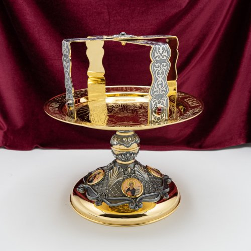 2.7.1599клпрэ-18-К/3 Евхаристический набор на 3 предмета с комбинированной чашей на 1,0 л в позолоте с патинированием и деколью фото 19 2.7.1599клпрэ-18-К/3 Евхаристический набор на 3 предмета с комбинированной чашей на 1,0 л в позолоте с патинированием и деколью фото 19