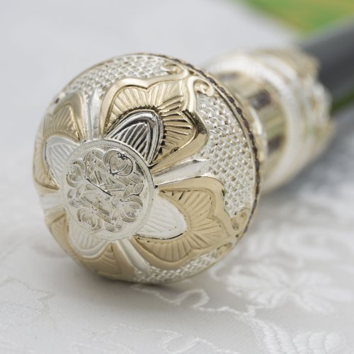 2.7.0746лф Посох латунный с фрагментальной позолотой фото 3