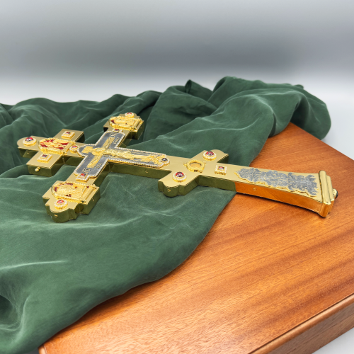 2.7.2099лпрэ Крест напрестольный в позолоте фото 5 2.7.2099лпрэ Крест напрестольный в позолоте фото 5