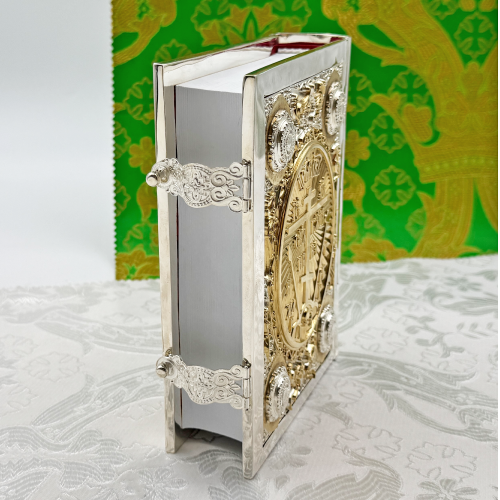 2.7.0774лф Евангелие латунное с фрагментальной позолотой фото 4