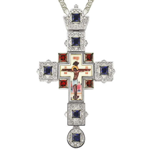 2.10.0155л-2/1л Крест латунный с цепью