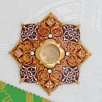 2.7.0631лф-М Мощевик латунный с вставками в позолоте и фрагментарным серебрением