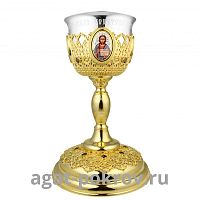 2.7.1159клп-18 Потир комбинированный 0,75 литра в позолоте с деколью