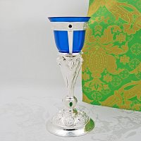 2.7.1718л Лампада напрестольная латунная в серебрении