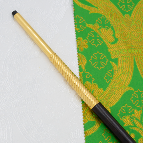 2.7.2444лпч Посох латунный с синими камнями в позолоте фото 3 2.7.2444лпч Посох латунный с синими камнями в позолоте фото 3