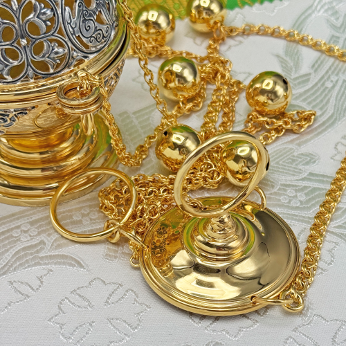 2.7.2633лпр Кадило латунное в позолоте фото 5 2.7.2633лпр Кадило латунное в позолоте фото 5