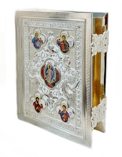2.7.2167л-2 Евангелие напрестольное в серебрении фото 2 2.7.2167л-2 Евангелие напрестольное в серебрении фото 2