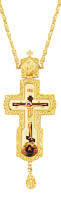 2.10.0187лп-2/73лп Крест латунный в позолоте с цепью