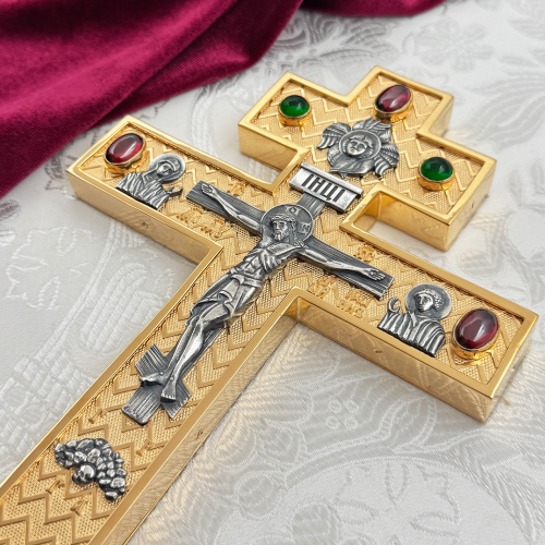 2.7.2191лпр Крест напрестольный латунный в позолоте фото 3 2.7.2191лпр Крест напрестольный латунный в позолоте фото 3