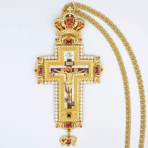 2.10.0309лп-2/1лп Крест латунный в позолоте с цепью 2.10.0309лп-2/1лп Крест латунный в позолоте с цепью