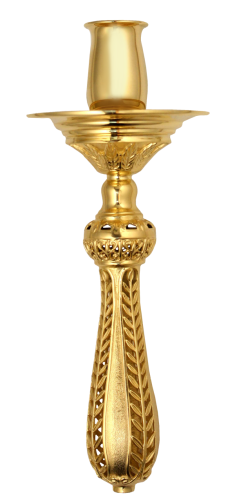 2.7.0946лп Подсвечник ручной латунный в позолоте 2.7.0946лп Подсвечник ручной латунный в позолоте