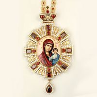 2.7.1579лп-2/65лп Панагия в позолоте с цепью