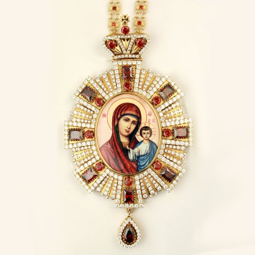 2.7.1579лп-2/65лп Панагия в позолоте с цепью