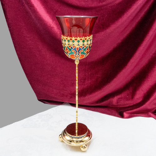 2.7.2672лпэ Лампада напрестольная в позолоте фото 6