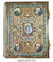 2.7.2271лфэ-2 Евангелие напрестольное в позолоте с фрагментарным серебрением