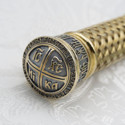 2.7.1928лпр Посох латунный в позолоте с патинированием фото 3