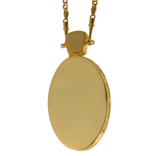 2.7.2521лнп/64лп Панагия в позолоте с жемчугом фото 5