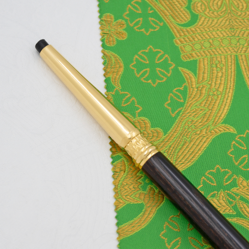 2.7.2833лп Жезл латунный с красными камнями в позолоте фото 2