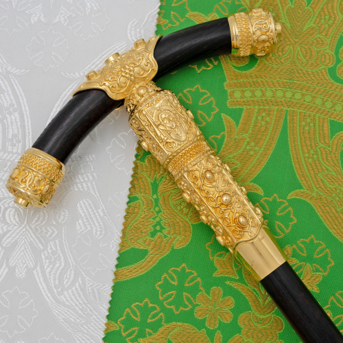 2.7.0918лп Посох латунный в позолоте фото 2 2.7.0918лп Посох латунный в позолоте фото 2