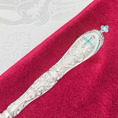 2.7.0698л Лжица латунная в серебрении фото 5