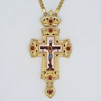 2.10.0359лп-2/1лп Крест латунный в позолоте с цепью