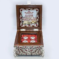 2.7.0738лэ/626л/4 Ковчег латунный с эмалью и мощевиками 2.7.0626л (4шт.)