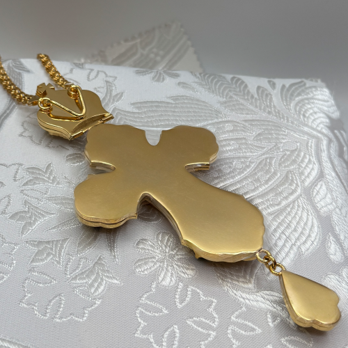 2.10.0180лп-2/1лп Крест латунный с цепью фото 2 2.10.0180лп-2/1лп Крест латунный с цепью фото 2