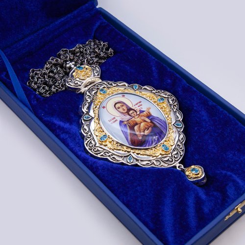 2.7.1616лфр-2/1л Панагия в серебрении с цепью фото 5 2.7.1616лфр-2/1л Панагия в серебрении с цепью фото 5