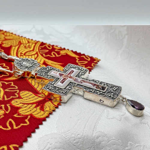 2.10.0622лр-2/64лр Крест наперсный латунный со вставкой в серебрении фото 6 2.10.0622лр-2/64лр Крест наперсный латунный со вставкой в серебрении фото 6