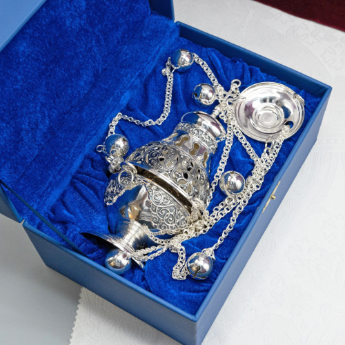 2.7.2633лр Кадило латунное в серебрении фото 4 2.7.2633лр Кадило латунное в серебрении фото 4