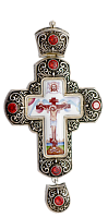 2.10.0204л-1 Крест наперсный с финифтью