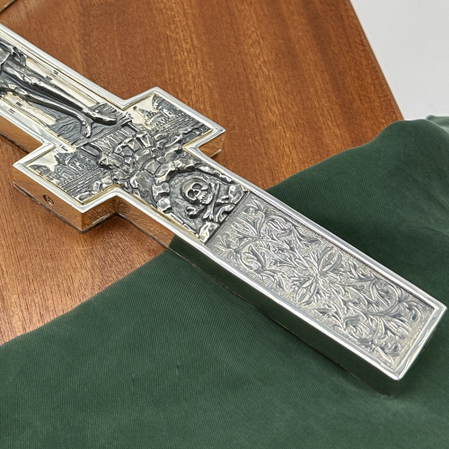 2.7.2544лр Крест напрестольный латунный в серебрении фото 8 2.7.2544лр Крест напрестольный латунный в серебрении фото 8