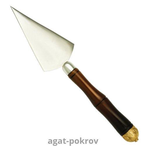 2.7.0776лпс-7 Копие среднее с деревянной ручкой и латунным наконечником в позолоте