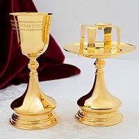 2.7.0866лп-К/3 Евхаристический набор 0,1л в позолоте