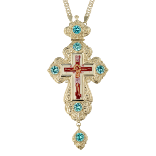 2.10.0214л-1/1л Крест латунный с финифтью и цепью 2.10.0214л-1/1л Крест латунный с финифтью и цепью