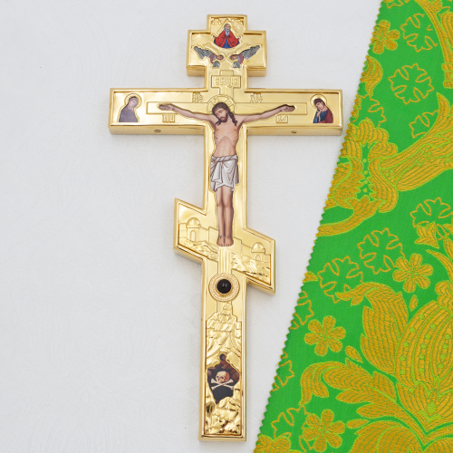 2.7.2122лп-2 Крест напрестольный латунный в позолоте 2.7.2122лп-2 Крест напрестольный латунный в позолоте