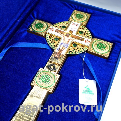 2.7.1221лп Крест Напрестольный латунный в позолоте фото 2 2.7.1221лп Крест Напрестольный латунный в позолоте фото 2