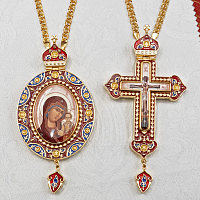 2.7.2376лпэ-2/1лп-К Комплект архиерейский наперсный в позолоте с эмалью