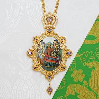 2.10.0285лп-2/1лп Крест наперсный в позолоте с цепью