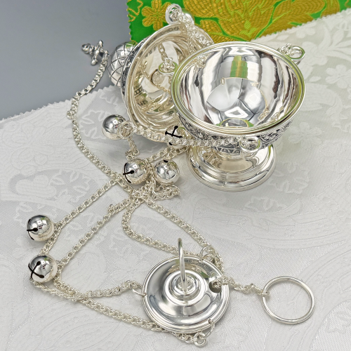 2.7.2634лр Кадило латунное в серебрении фото 7