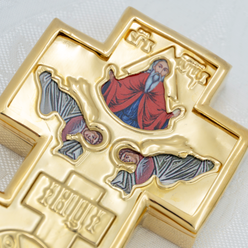 2.7.2122лп-2 Крест напрестольный латунный в позолоте фото 6 2.7.2122лп-2 Крест напрестольный латунный в позолоте фото 6