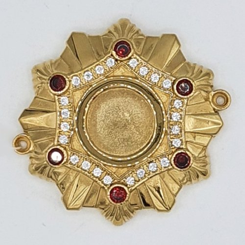 2.7.1454лп Мощевик латунный в позолоте 2.7.1454лп Мощевик латунный в позолоте