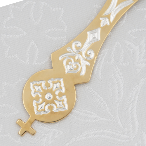 2.7.0048лф Лжица латунная в позолоте и серебрении фото 3