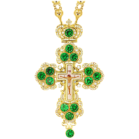 2.10.0126лп-2/35лп Крест латунный в позолоте с цепью