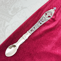 2.7.0712лр Лжица латунная в серебрении со вставками