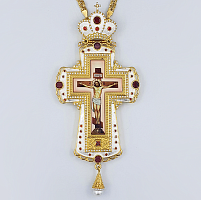 2.10.0287лп-2/1лп Крест латунный в позолоте с цепью