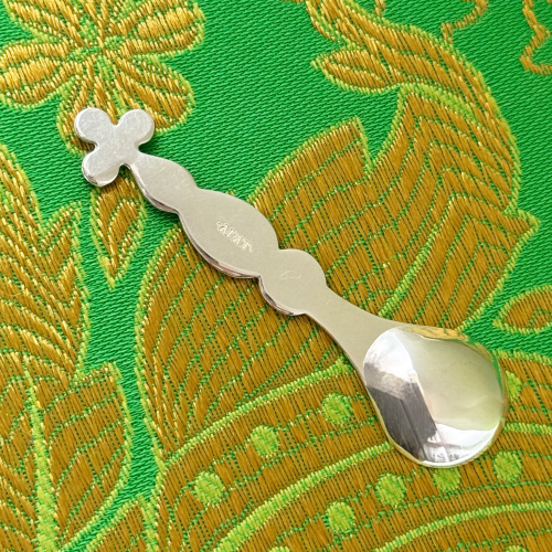 2.7.0082лэ Лжица малая латунная в серебрении фото 4