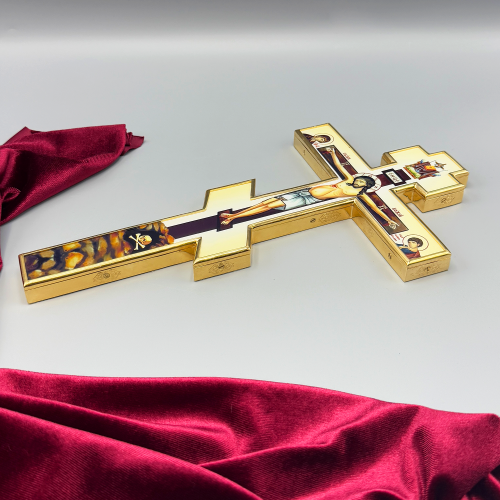 2.7.0777лп Крест напрестольный латунный в позолоте фото 5 2.7.0777лп Крест напрестольный латунный в позолоте фото 5