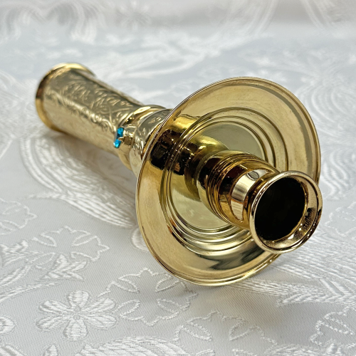 2.7.0763лп Подсвечник латунный в позолоте фото 2