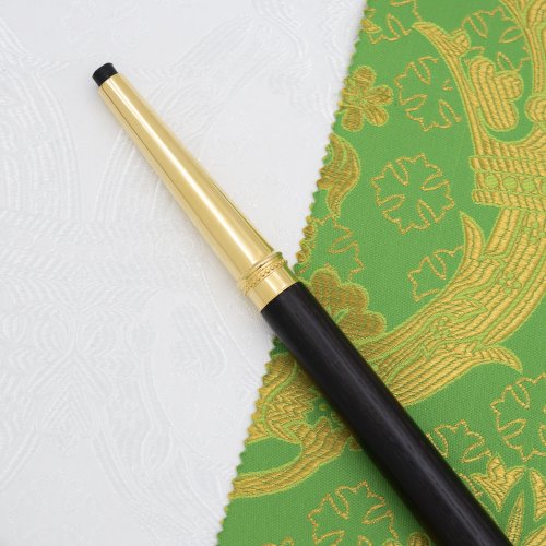 2.7.2722лп Жезл латунный с красными камнями в позолоте фото 4